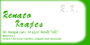 renato krajcs business card